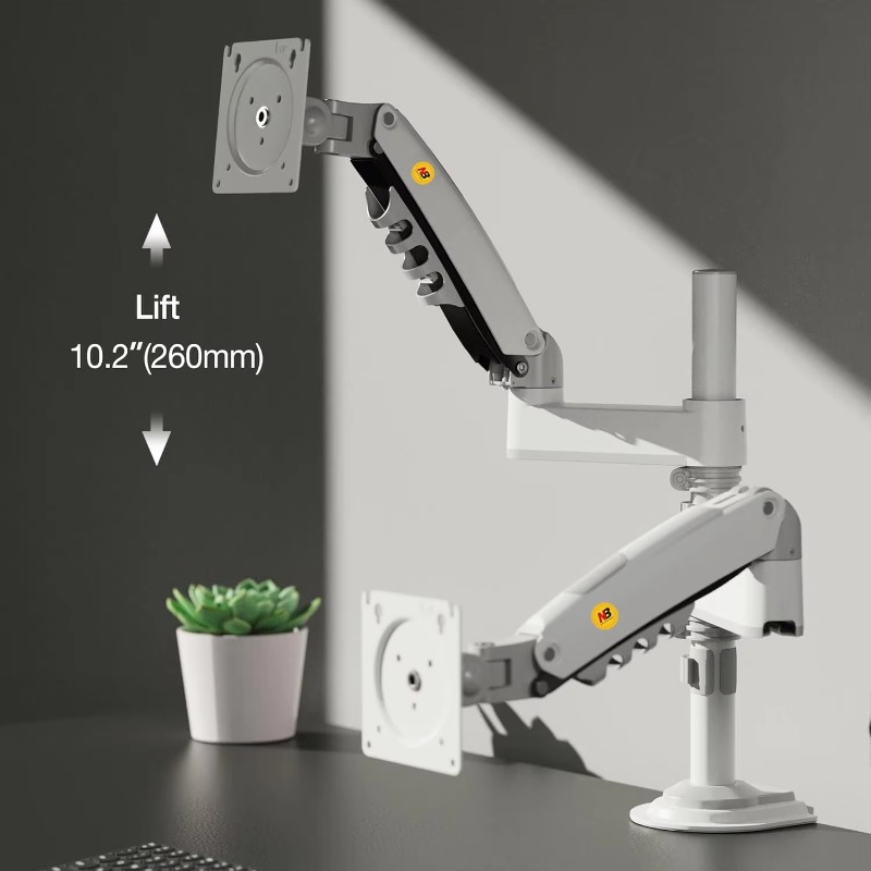 Dual Monitor Stand - حامل شاشة مزدوج للمكتب، ذراع شاشة