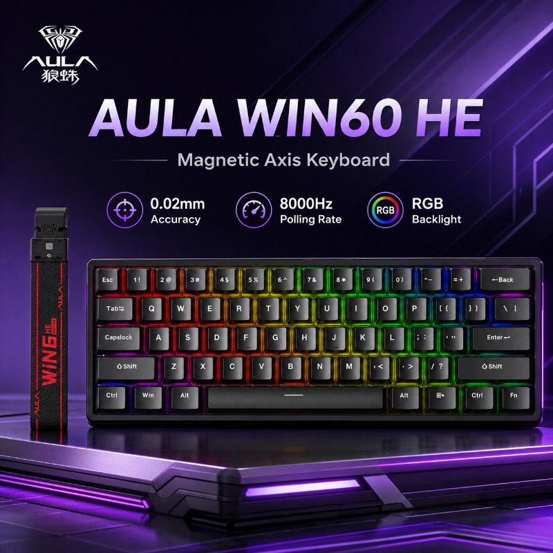 لوحة مفاتيح AULA WIN60 HE مغنا - مراجعة Esports Gaming Uk وسعره