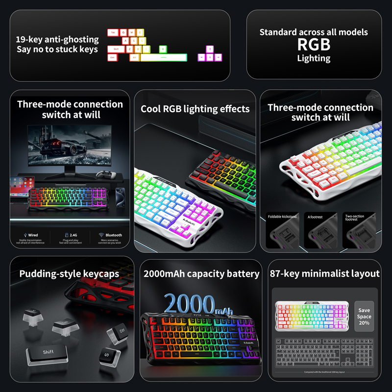 لوحة مفاتيح ksnake K108 لاسلكي - مراجعة Esports Gaming Uk وسعره