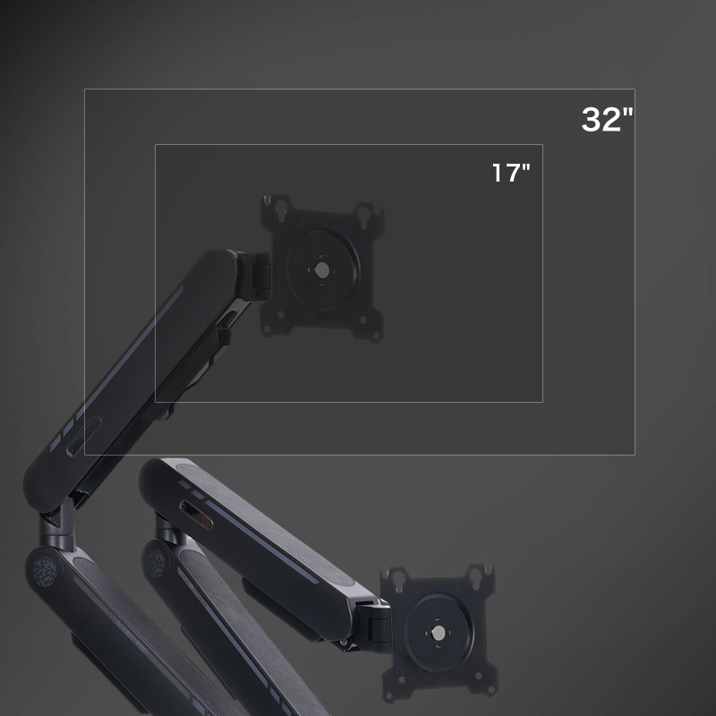 حامل مكتب جديد بذراع مزدوج قاب - مراجعة Dual Monitor Stand وسعره