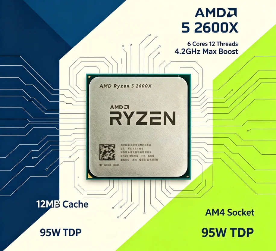 معالج سطح المكتب AMD R5 2600X  - مراجعة Esports Gaming Pc وسعره