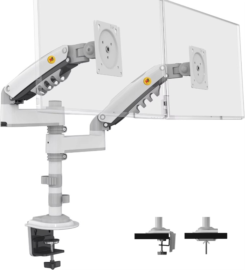 حامل شاشة مزدوج للمكتب، ذراع ش - مراجعة Dual Monitor Stand وسعره
