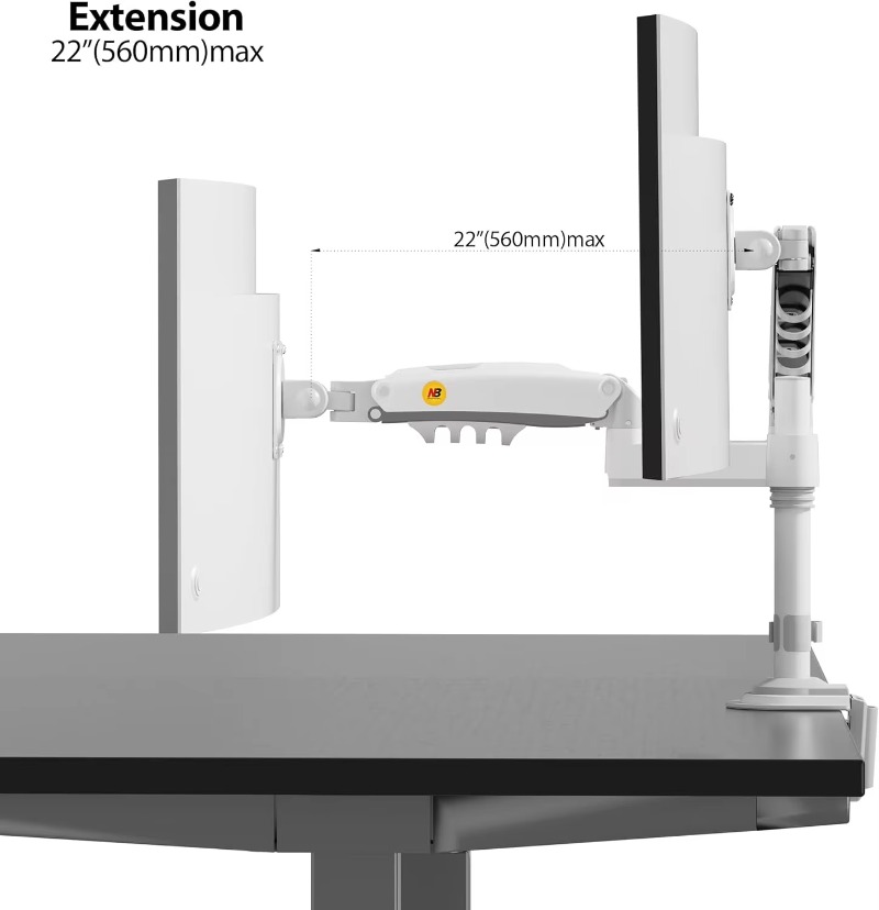 حامل شاشة مزدوج للمكتب، ذراع ش - مراجعة Dual Monitor Stand وسعره