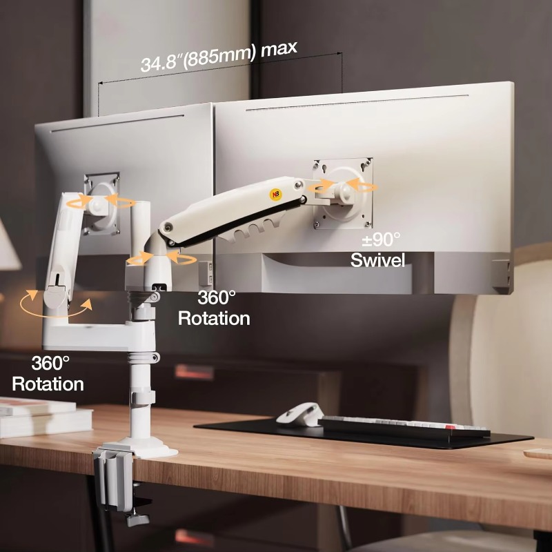 حامل شاشة مزدوج للمكتب، ذراع ش - مراجعة Dual Monitor Stand وسعره